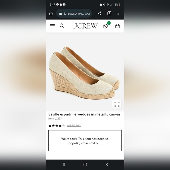J. Crew Shoes - (New) J.Crew Seville espadrille wedges